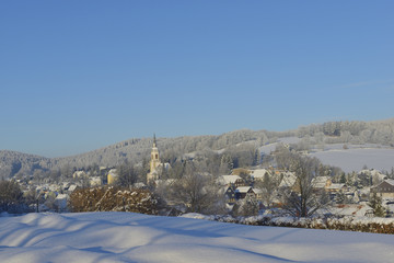 Fototapeta na wymiar Wehrsdorf im Winter