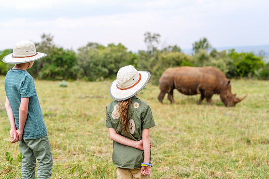 Kids on safari