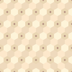 Seamless geometric abstract pattern of color hexagons.
