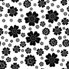 Abstract seamless daisy pattern for girls, boys, clothes. Creative vector daisy background with flower marguerite. Funny pattern wallpaper for textile and fabric. Fashion flower style. Colorful bright
