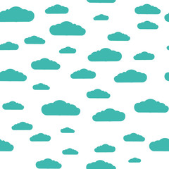 Seamless pattern. Clouds. White clouds pattern, white background. Can be used for wallpapers, fills, gift wrapping, camphlet packing, drawing, web page background, surface texture