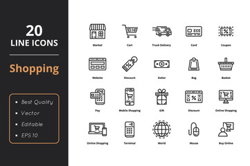 20 High Quality Shopping Icons