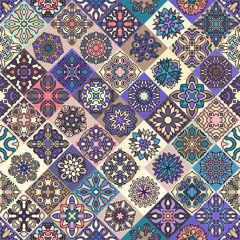 Seamless pattern. Vintage decorative elements. Hand drawn background. Islam, Arabic, Indian, ottoman motifs. Perfect for printing on fabric or paper.