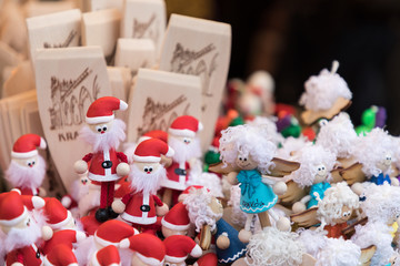 Colorful decorations on the Christmas market