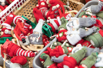 Colorful decorations on the Christmas market