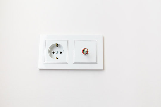 Double socket on the wall