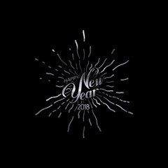 Obraz premium Happy 2018 New Year.