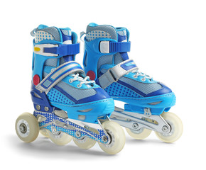 Pair of roller skates, isolated on white