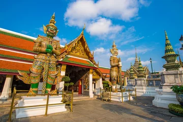 Plaid mouton avec motif Temple Wat phra kaew grand palace building buddha temple