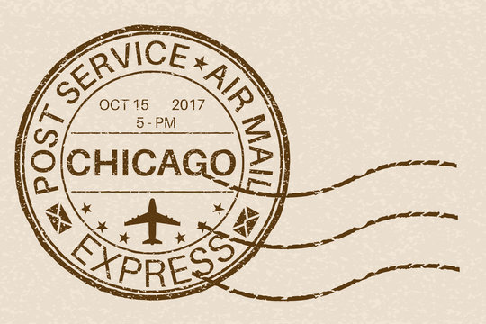 NEW YORK brown round postmark for envelope