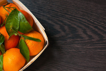 Tangerine of basket