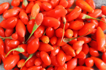 Fresh goji berries, closeup