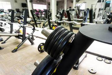 Obraz premium Fitness training room with exercise machine