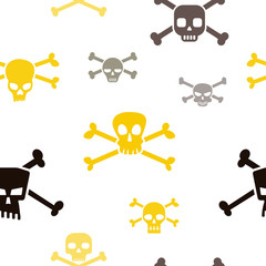Seamless pattern with skulls for your design