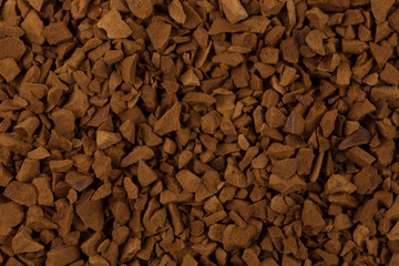Pile of instant coffee grains