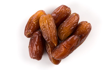Dates fruits isolated on white background