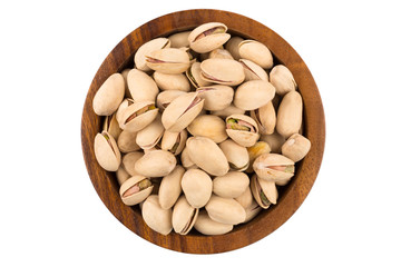 pistachio nut on white