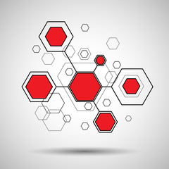Hexagonal design template