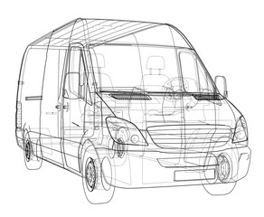 Concept car. Vector © cherezoff