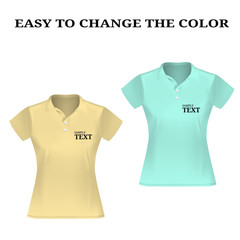 Women's colorfull t-shirt illustration