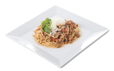 Classic italian bolognese pasta.