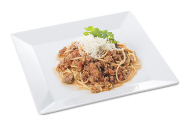 Classic italian bolognese pasta.