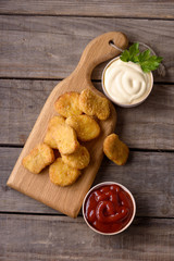 Fototapeta premium Closeup chicken nuggets
