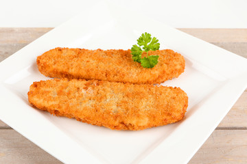 panierter Backfisch
