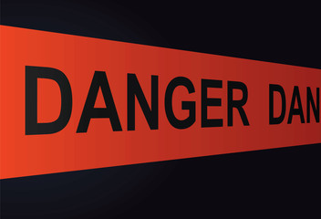 Obraz premium Danger, tape. vector illustration