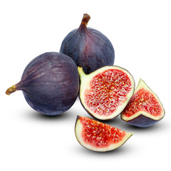 Fig isolated on white background. Clipping path
