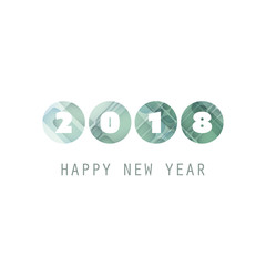  Simple Green and White New Year Card, Cover or Background Design Template - 2018