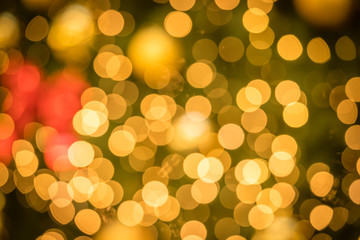 Yellow bokeh background, beautiful christmas texture