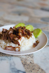 Sweet glazed thai pork neck