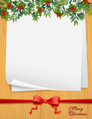 Paper template with christmas theme