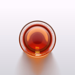 drink glass top view