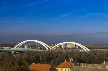 Fototapeta na wymiar Zezeljev bridge in Novi Sad, Serbia