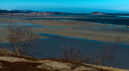Fjord à Porsanger, Finnmark, Norvège