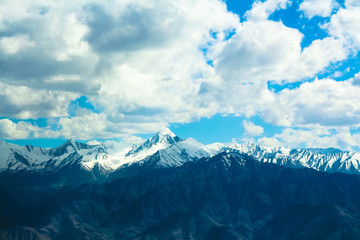 Fototapeta na wymiar Himalaya mountains valley at ladakh, india, asia