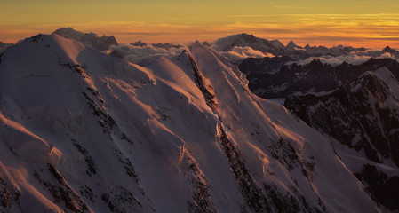 Eiswand im Sonnenuntergang