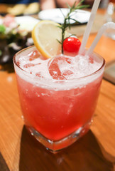 pink lady or ginsling cocktail