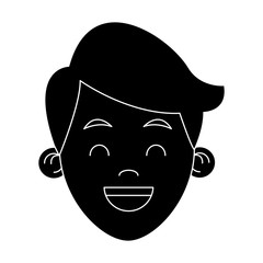 Boy smiling cartoon