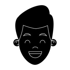 Boy smiling cartoon