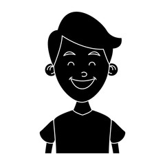 Boy smiling profile