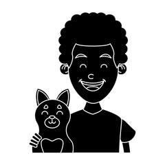 Boy with cat