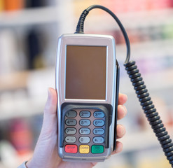 EC- / Bankomat - Karten Terminal, Plastikgeld im Handel