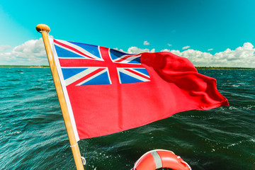 uk red ensign the british maritime flag flown from yacht