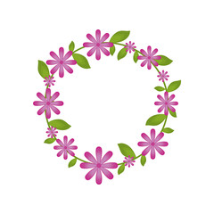 Obraz na płótnie Canvas wreath of flowers icon