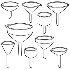 vector set of funnels
