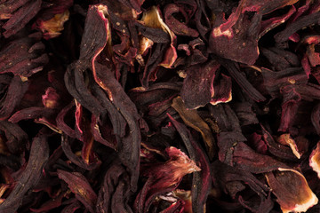 Heap of aromatic Hibiscus tea