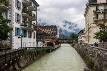 Fototapeta na wymiar Chamonix in France in Alps